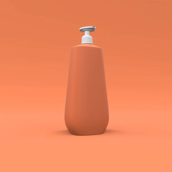 Élégante Bouteille Cosmétique Gros Plan Sur Fond Rouge Design Couverture — Photo