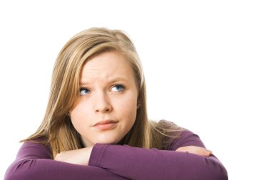 Beyaz tenli genç kız.