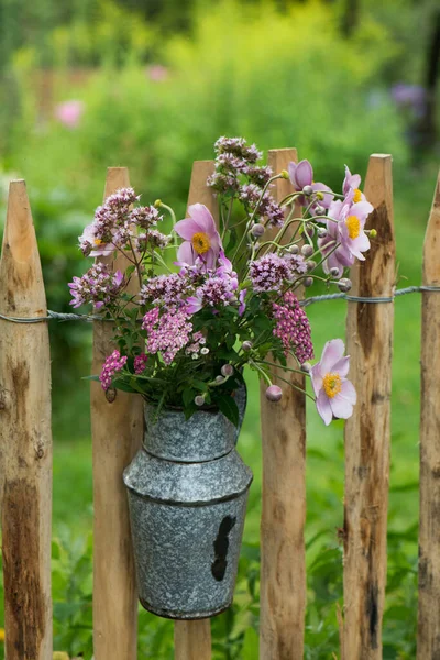 Flower Bouquet Garden Fence Royalty Free Stock Photos