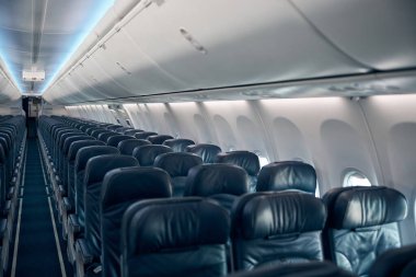 Yeni yolcu uçağının iç mekanı.