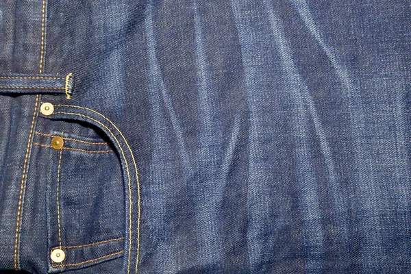 Riveted Front Pocket Blue Jeans — Stock Photo, Image