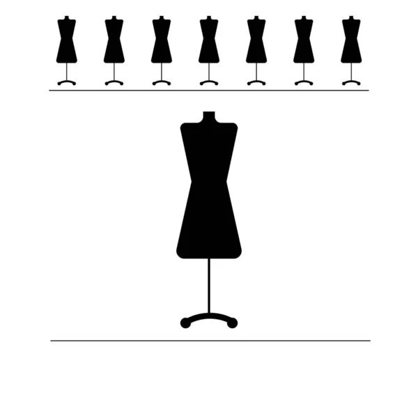 Mannequin Simgesi tasarım vektör çizimi