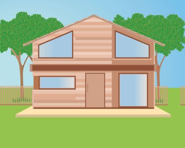 Güzel bir ev. Ön yükseklik.