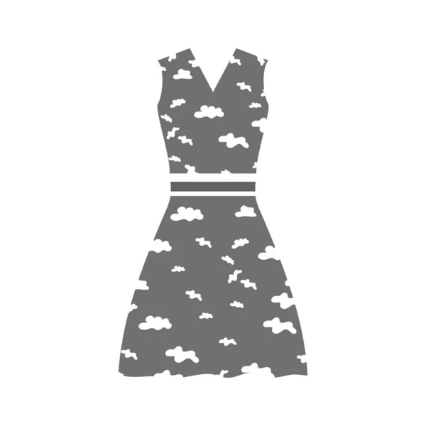 Vector Illustration Icon Dress — Stock Vector