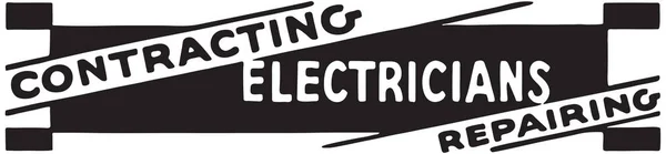 Electricistas Contratantes — Archivo Imágenes Vectoriales
