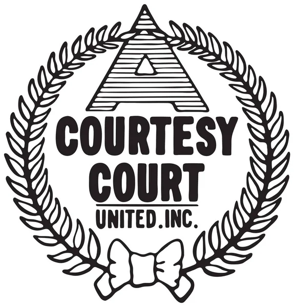 Cortesia Tribunal Logo — Vetor de Stock