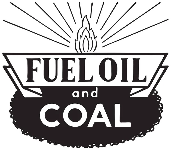 Fuel Oil ve kömür — Stok Vektör