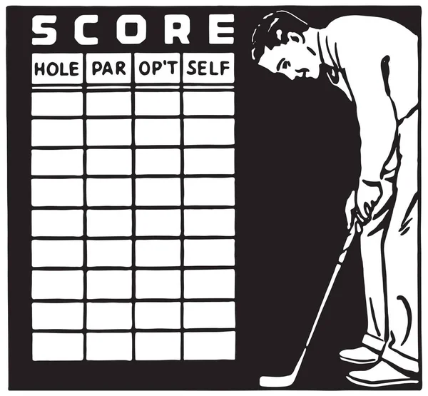 Golf Score Card — Stock Vector