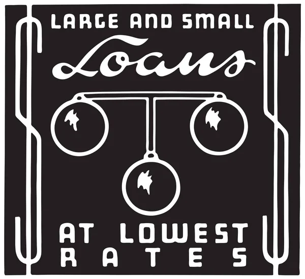 Large And Small Loans — Stock Vector