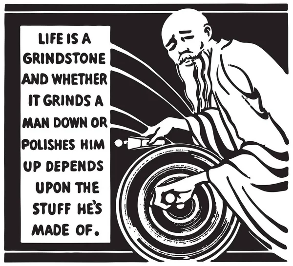 Hidup adalah Grindstone - Stok Vektor