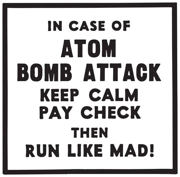 W przypadku ataku bombowego Atom Grafika Wektorowa