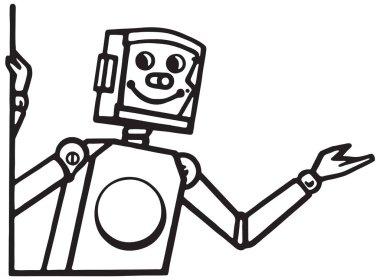 Robot Presenter clipart