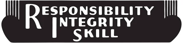 Responsibility Integrity Skill — Stock Vector