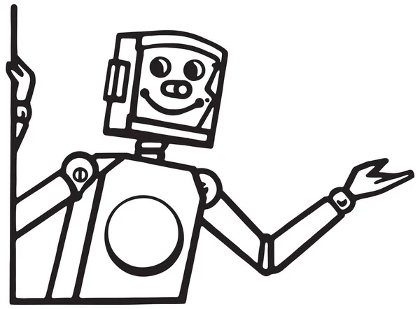 Robot presentator — Stockvector