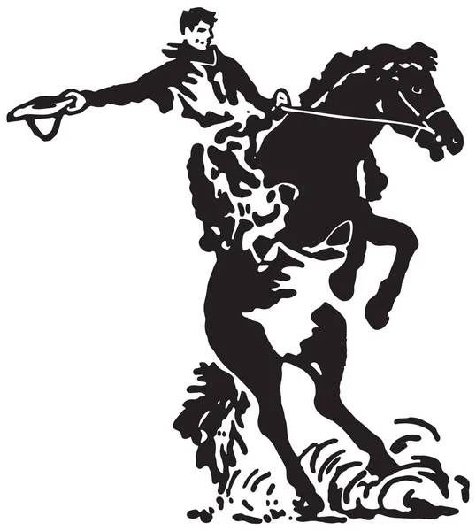 Jeździec Rodeo 3 — Wektor stockowy