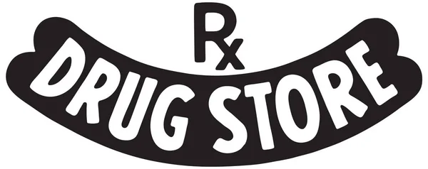 Rx Drug Store — Stock Vector