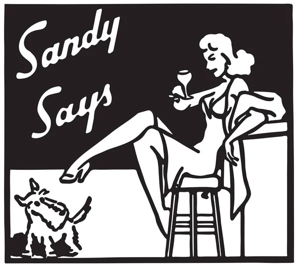 Sandy Says 3 — Stock Vector