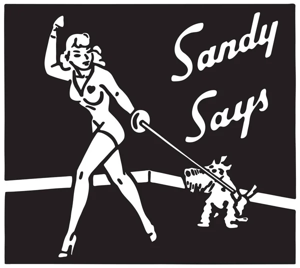 Sandy mówi 5 — Wektor stockowy