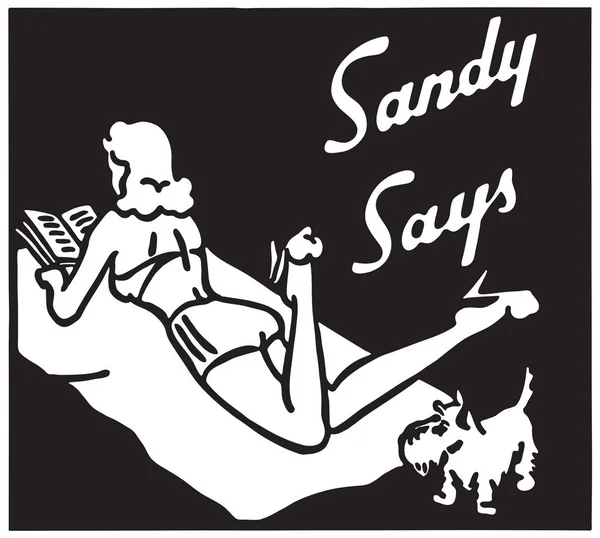 Sandy říká 12 — Stockový vektor