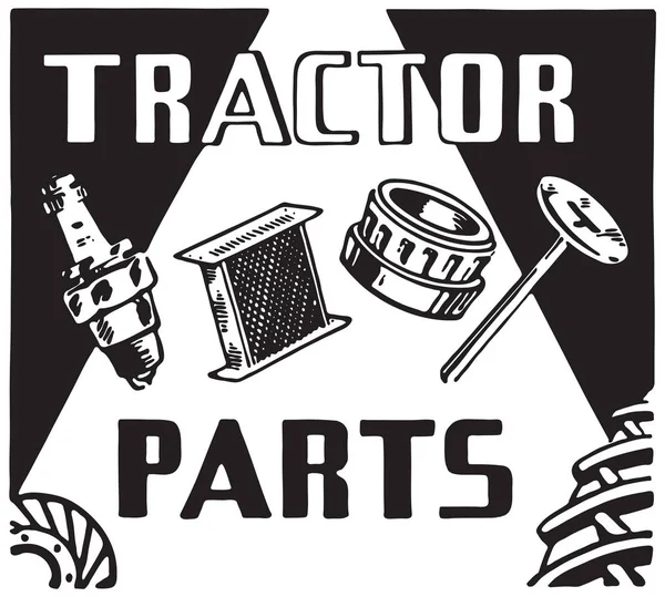 Partes del tractor — Vector de stock