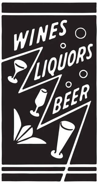 Wines Liquors Beer 6 — Stock Vector