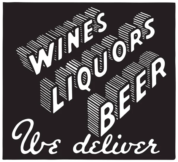 Wines Liquors Beer 3 — Stock Vector