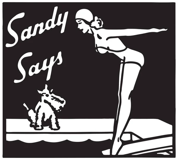 Sandy säger 1 Stockillustration