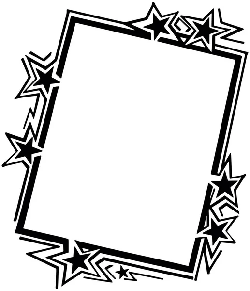 Advertentie frame met sterren — Stockvector