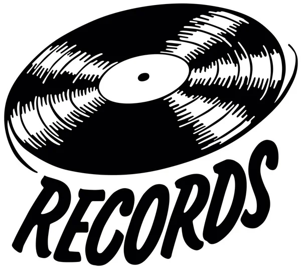 Records Banner — Stock Vector