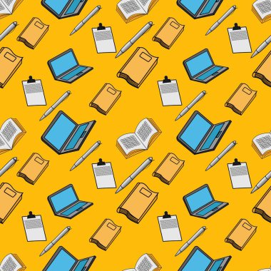 Kusursuz bir şekilde okula dönüş, stil el çizimi.