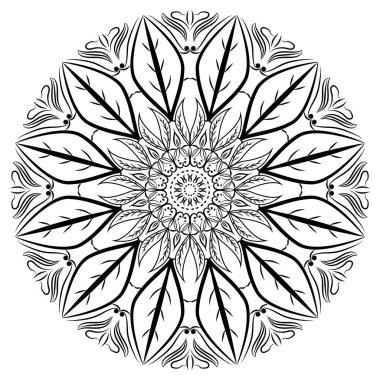 Mandala süs sanatı basittir. Fas 'ta, Hindistan' da, İslam 'da, Çin' de, Nepal 'de ya da Arap tarzında siyah-beyaz etnik desenler. Dekorasyon. Zentangle Mandala
