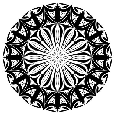 Mandala süs sanatı basittir. Fas 'ta, Hindistan' da, İslam 'da, Çin' de, Nepal 'de ya da Arap tarzında siyah-beyaz etnik desenler. Dekorasyon. Zentangle Mandala