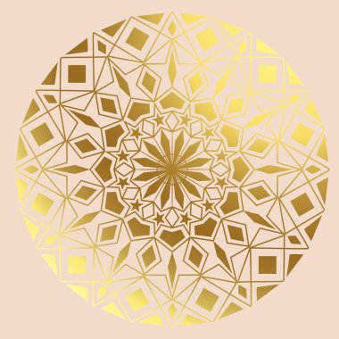 Beyaz izole arka planda yuvarlak gradyan mandala. Yeşil ve pembe renkli vektör berduş mandala. Çiçek desenli mandala. Yoga şablonu