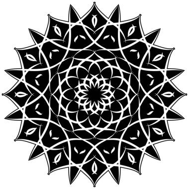 Mandala sanatı güçlü bir siyah eski tarz yeni