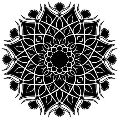 Mandala sanatı güçlü bir siyah bağbozumu tarzında yeni güncelleme