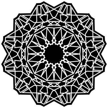 Mandala sanatı güçlü bir siyah bağbozumu tarzında yeni güncelleme