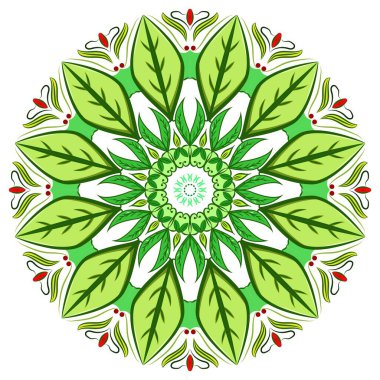 Mandala Sanat Vektörü Etnik Doğu Çemberi Süslemesi.