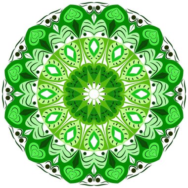 Mandala Sanat Vektörü Etnik Doğu Çemberi Süslemesi.