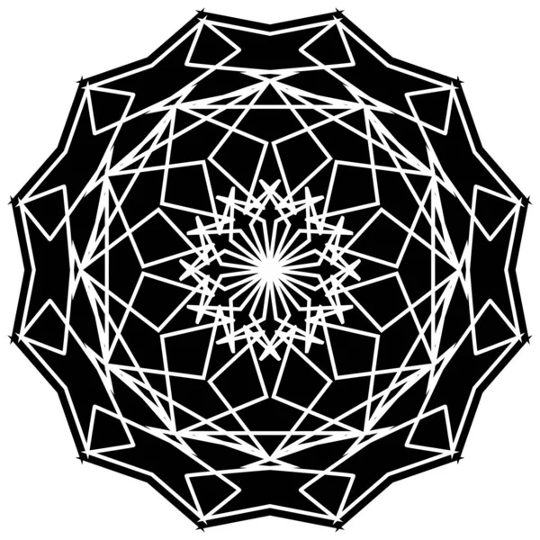 Mandala Art Strong Black Vintage Style New Update — стоковый вектор