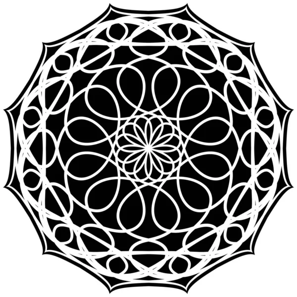 Mandala Art Strong Black Vintage Style New Update — стоковый вектор
