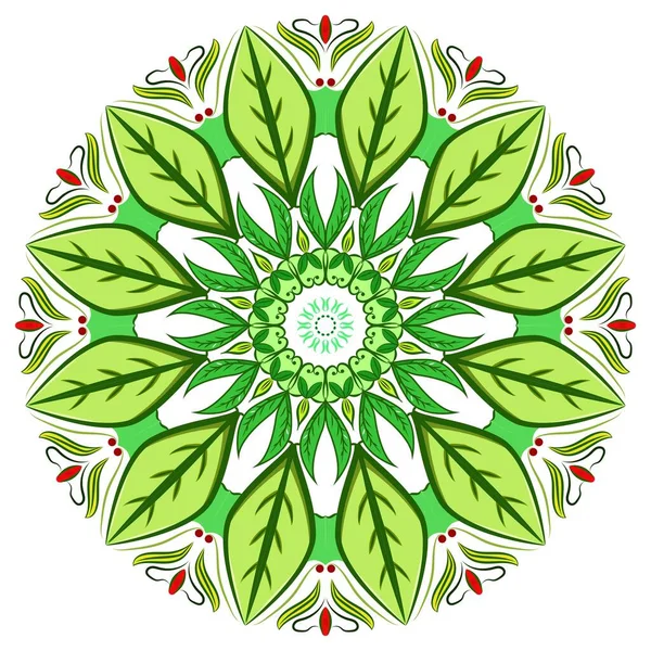 Arte Mandala Vector Ornamento Étnico Del Círculo Oriental — Archivo Imágenes Vectoriales