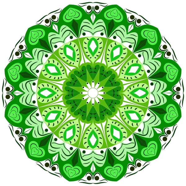 Ornamento Del Cerchio Orientale Etnico Vettoriale Arte Mandala — Vettoriale Stock