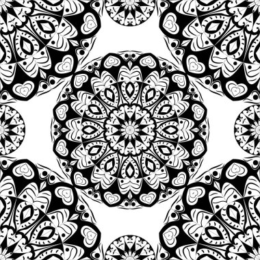 Kusursuz desen. Antika dekoratif elementler. El çizimi arka plan. İslam, Arapça, Hindistan, sedir motifleri. Kumaş, kağıt, kitap, duvar, tavan dekorasyonu vs. üzerine baskı yapmak için mükemmel.