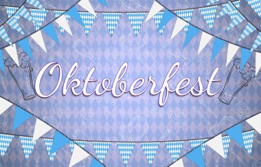 Oktoberfest geçmişi, Alman bira festivali için Banner tasarımı Oktoberfest modern yazıyla