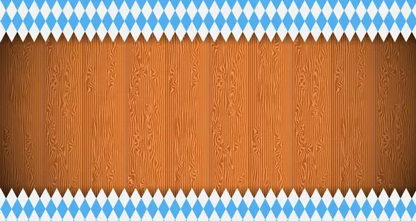 Couronne Oktoberfest Est Ornée Motif Carreaux Bleu Blanc Texte Oktoberfest — Image vectorielle