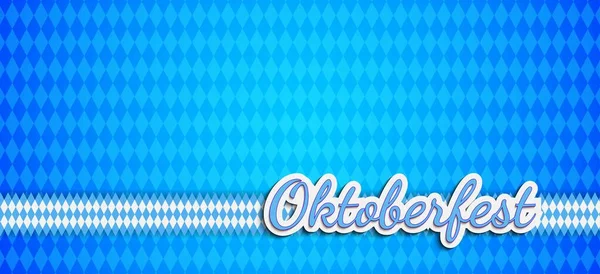 Octoberfest Sfondo Con Motivo Scacchi Blu Bianco Più Recenti Moderni — Vettoriale Stock