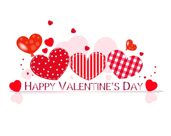 Valentine Hearts Happy Valentine Day Text Valentines Day Poster Design — Stock Vector