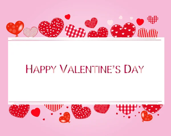 Corazones San Valentín Feliz Día San Valentín Fondo Pantalla Día — Archivo Imágenes Vectoriales