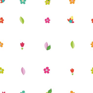Sevimli küçük renkli canlı çiçek deseni