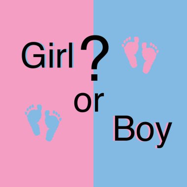 Bebekli siyah balon mesajdır. Bebek cinsiyeti parti geçmişini ortaya çıkarıyor. Bebek ayağı mavi ve pembe izler